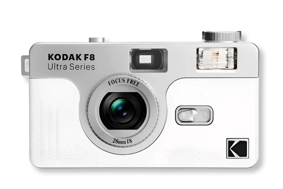 Kodak F8 white analoge Kleinbildkamera