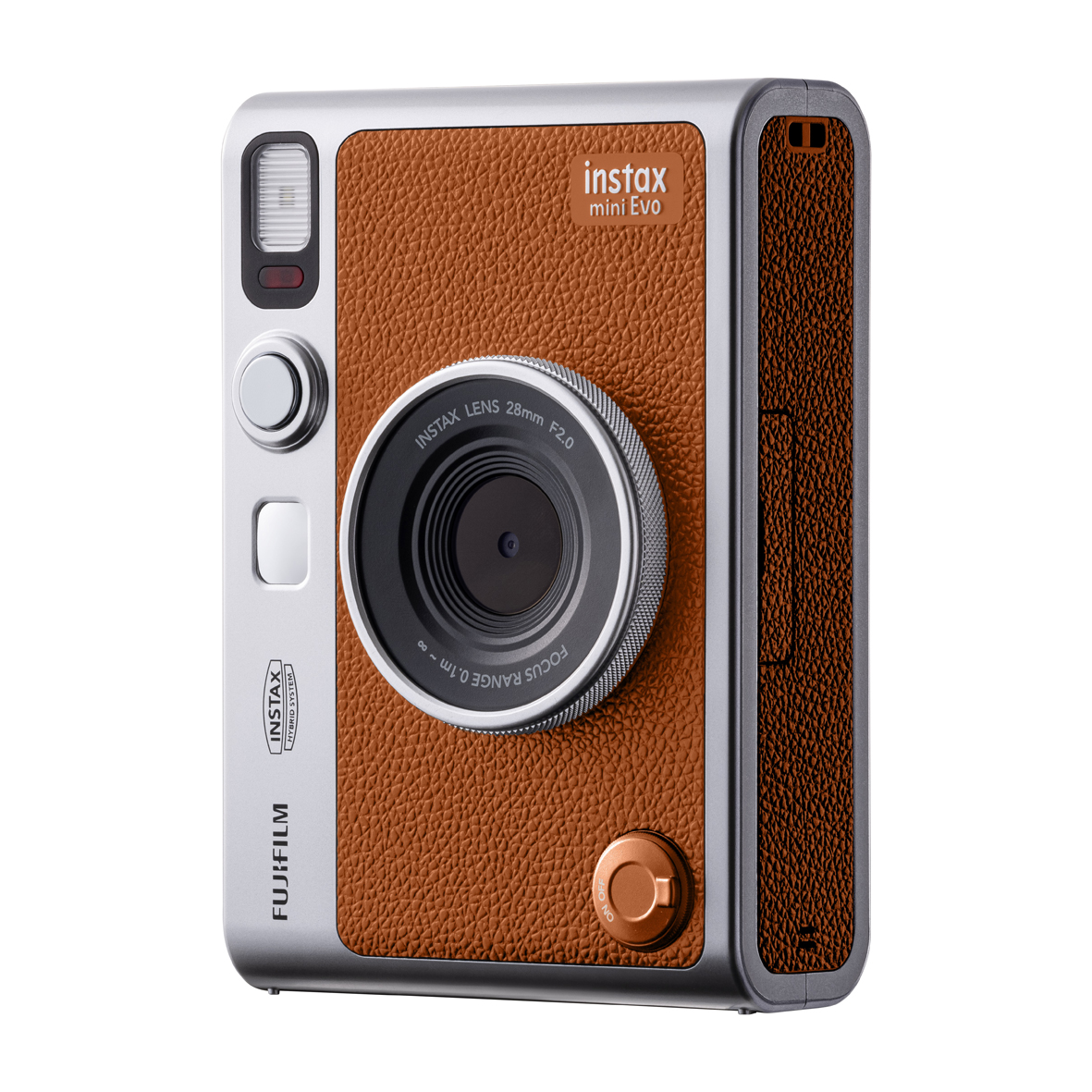 Fujifilm Instax Mini EVO braun | microSD-Card optional | hybride Sofortbildkamera für Fujifilm Instax Mini Filme 4547410520118