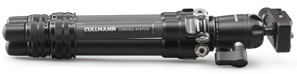 Cullmann CARVAO 816TCS kleines Carbon Stativ 56814 max. 70,5cm | 27cm Packmaß | bis 4 Kg belastbar | 445g
