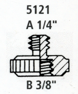 Hama 5121 Gewindewechselteller A 1/4" > B 3/8" "oben klein, unten groß" Gewindeschrauben 0000352000390