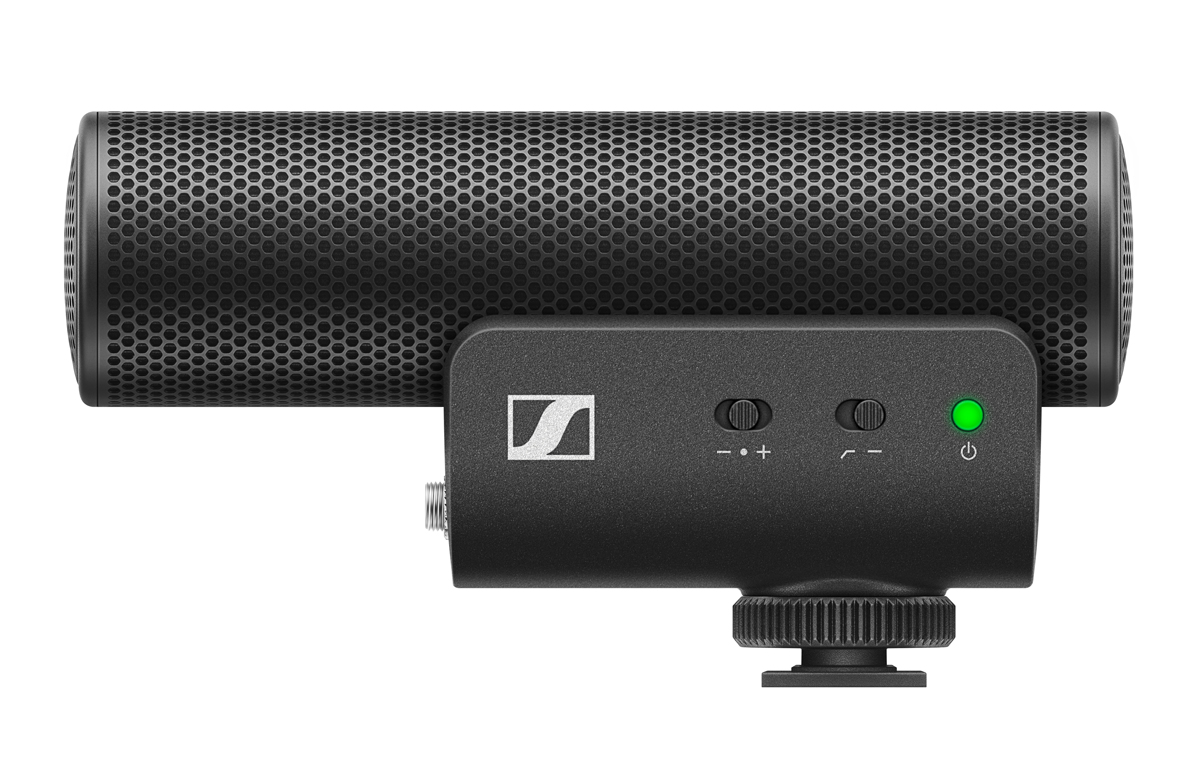 Sennheiser MKE 400 Richtmikrofon | inkl. Windfell und inkl. 3,5mm TRS-/TRRS-Kabel zu DSLM oder Smartphone | 3-Stufen Empfindlichkeitsregler | inkl. AA-Batterien 4044155251739