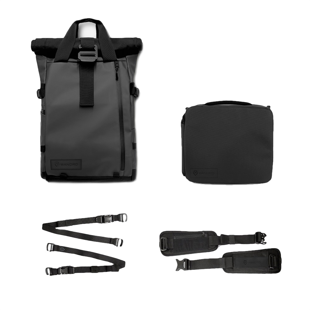 WANDRD PRVKE 31 Liter black Photo Bundle | V3 | schwarzer Fotorucksack | herausnehmbarer Camera Cube | Rolltop | -20%-Aktion statt € 324,- |