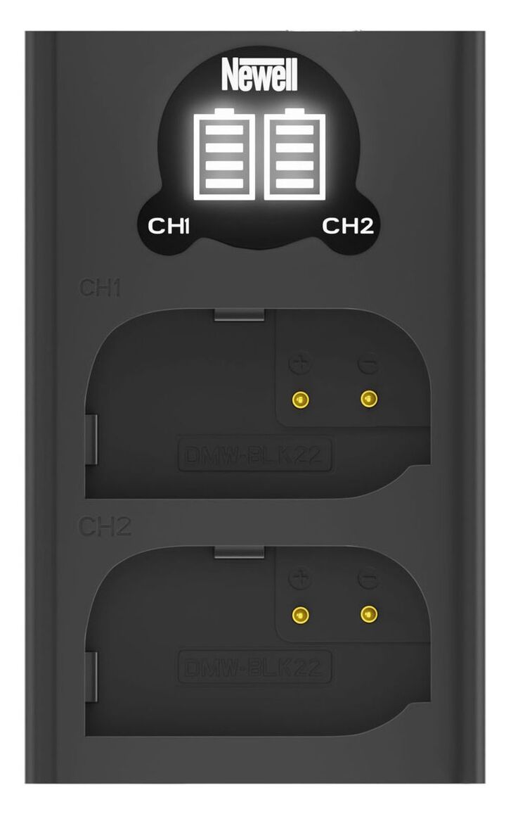 Newell DL-USB-C Doppelladegerät Pan DMW-BLK22