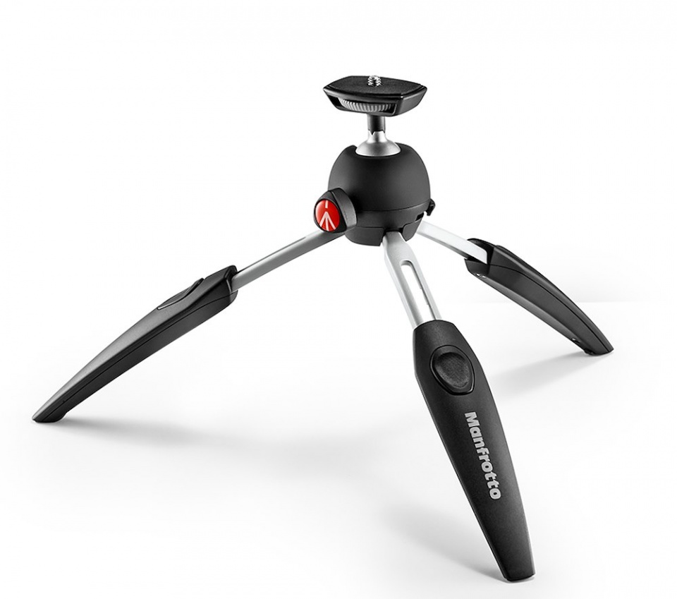 Manfrotto PIXI EVO Ministativ 2-Segment schwarz - 20cm, max. 2,5 kg, ausziehbar 8024221643640