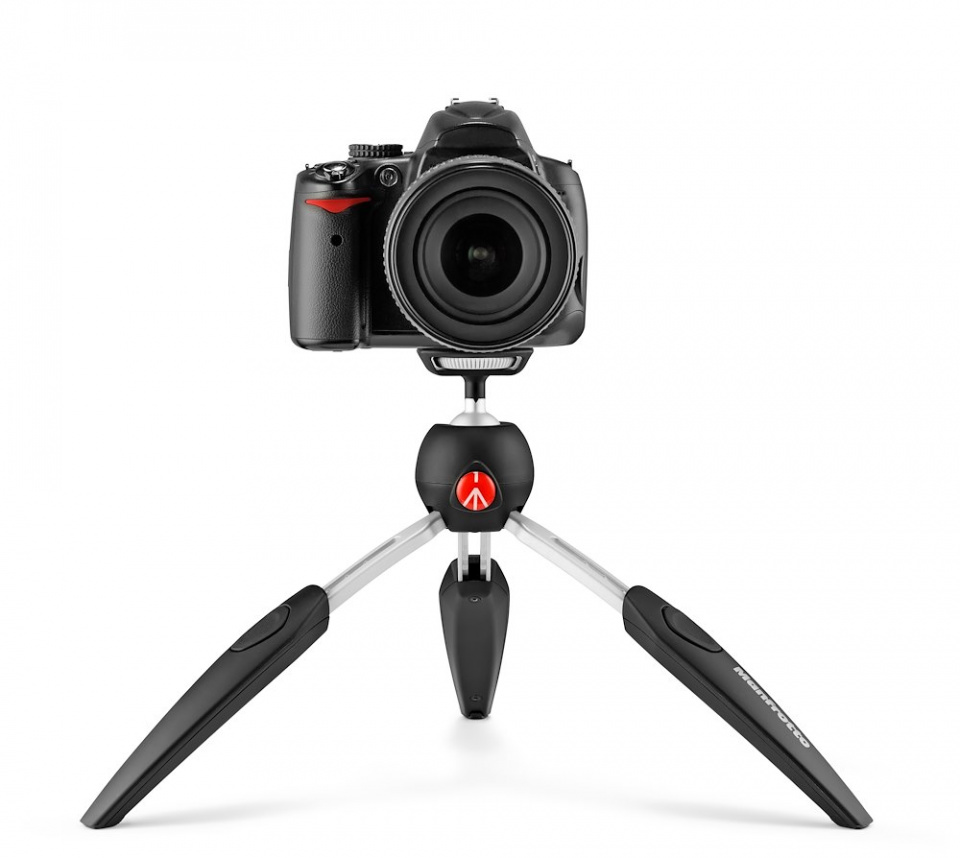 Manfrotto PIXI EVO Ministativ 2-Segment schwarz - 20cm, max. 2,5 kg, ausziehbar 8024221643640