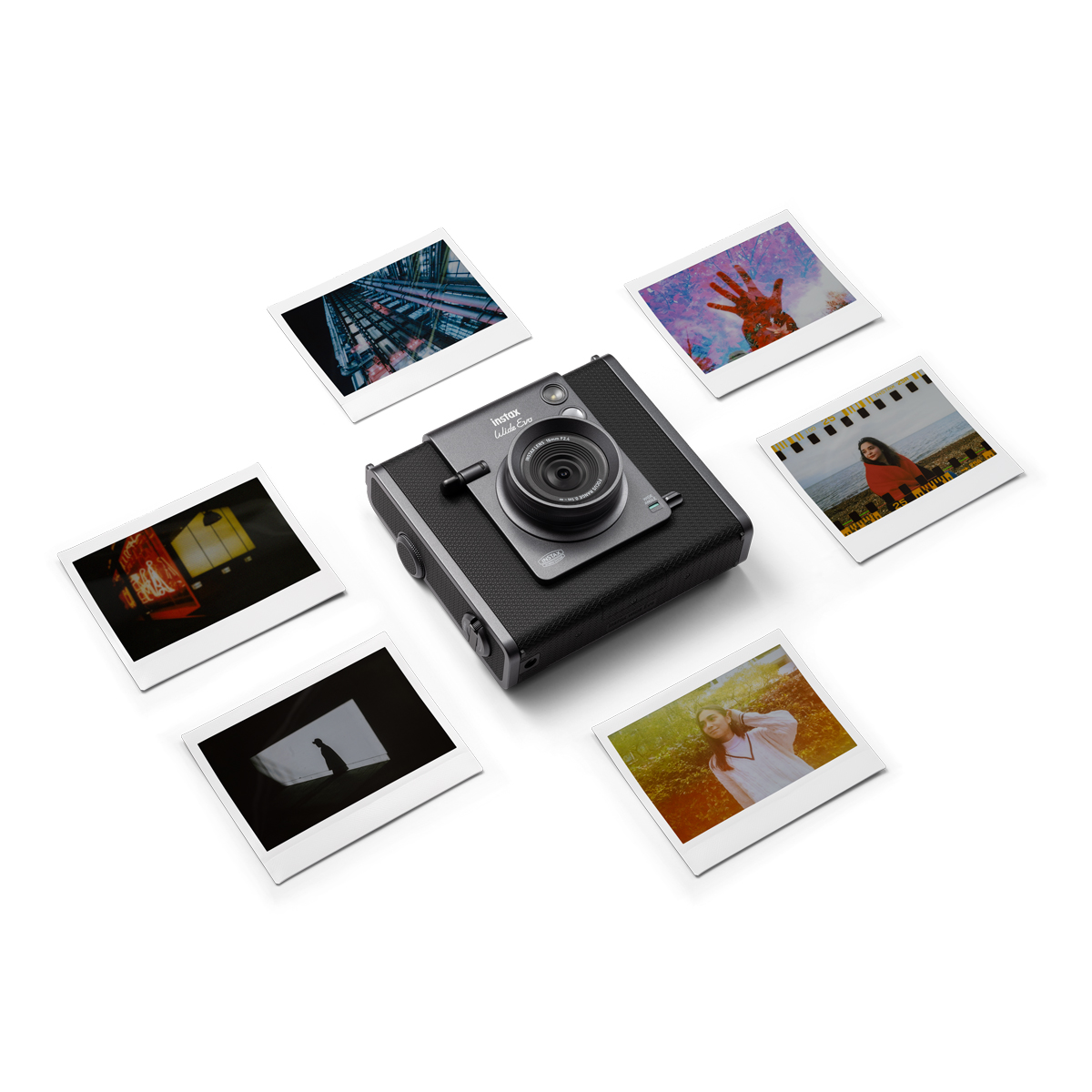 Fujifilm Instax WIDE EVO black EX D Sofortbildkamera Sofortbildkamera für WIDE-Format-Filme | microSD-Card optional | WIDE-Film optional 4547410543377