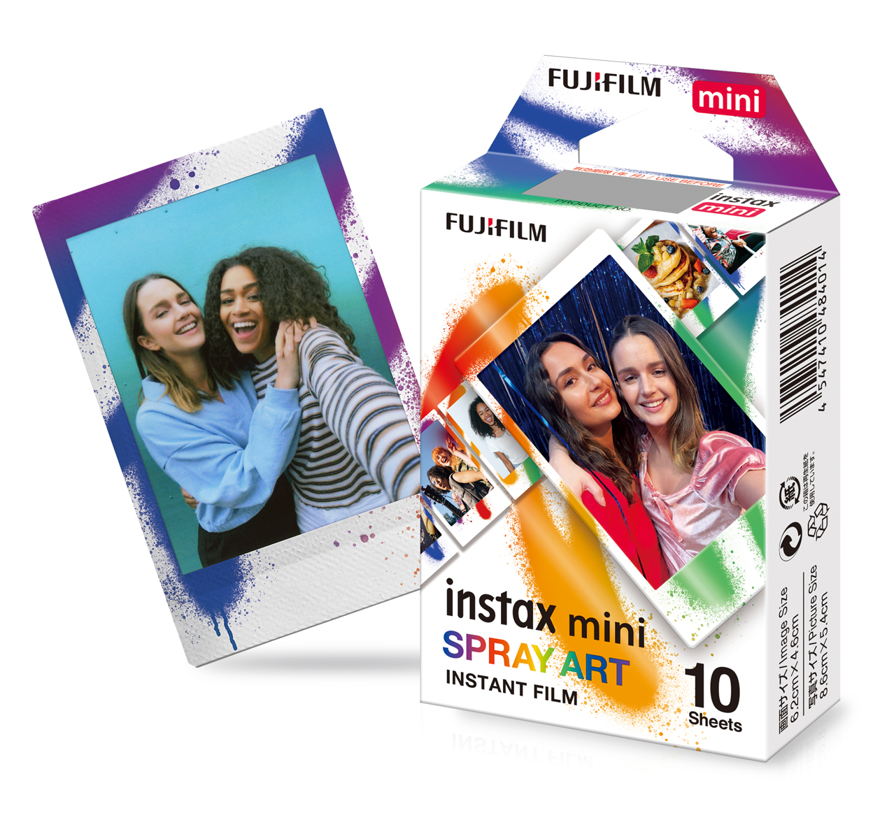 Fujifilm Instax Mini Spray-Art 10 Aufnahmen Sofortbildfilm für Instax Mini Kameras 4547410484014