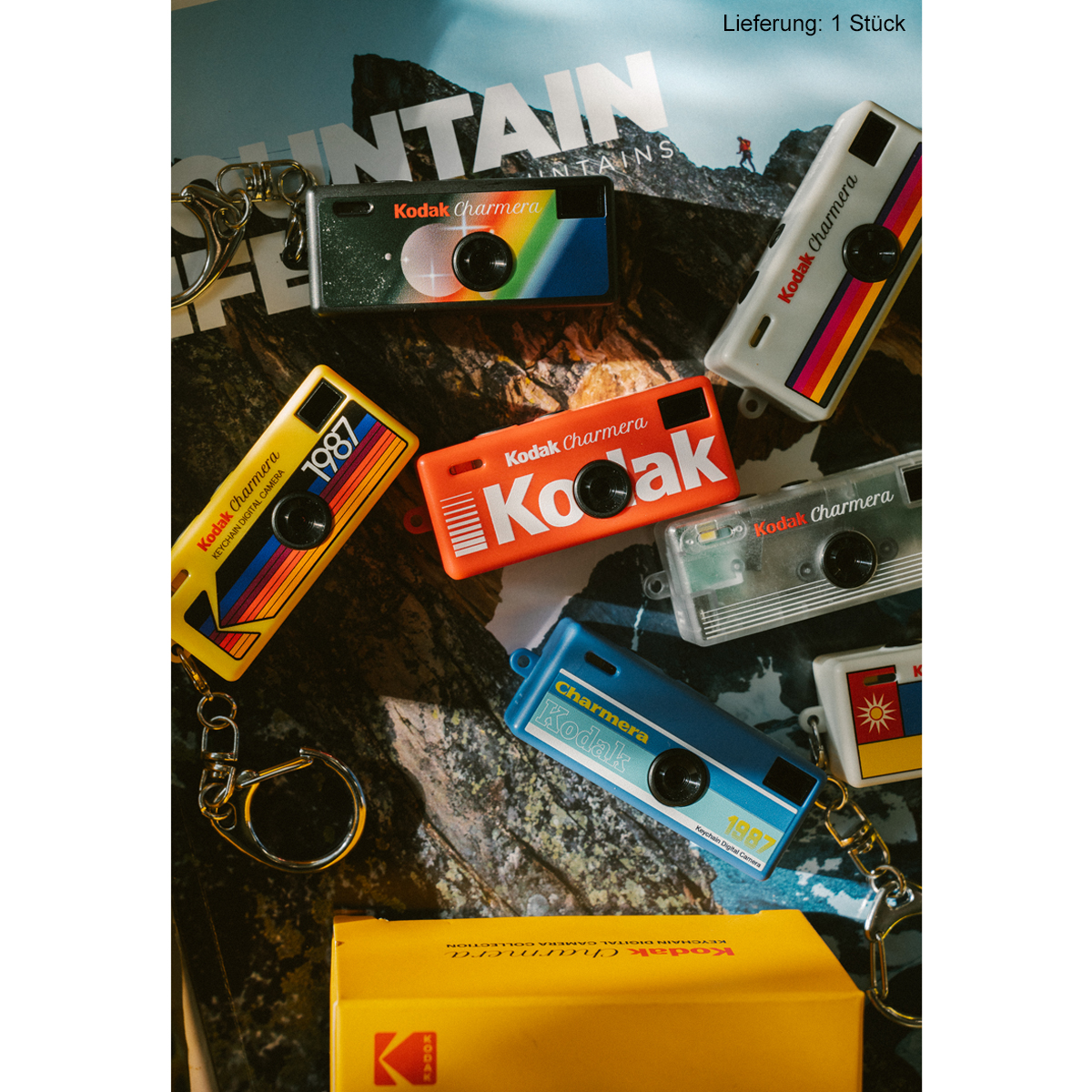 Kodak Charmera 1987 Schlüsselanhänger Digitalkam | Blindbox | 1 von 7 Designs | inkl. USB-Kabel | microSD-Card optional |