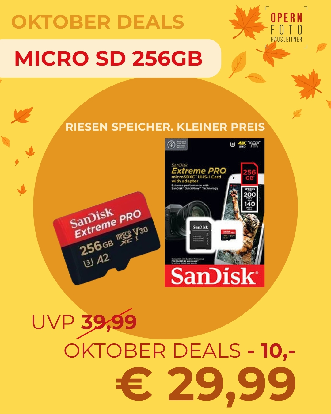 SanDisk Extreme Pro 256GB 200 MB/s micro SDXC UHS-I, U3, V30, A2, C10+ SD Adapter U3, V30, A2, C10+ SD Adapter SanDisk Extreme Pro 256GB 200 MB/s micro SDXC UHS-I, U3, V30, A2, C10+ SD Adapter U3, V30, A2, C10+ SD Adapter