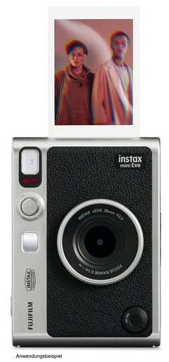 Fujifilm Instax Mini EVO schwarz/silber - hybride Sofortbildkamera für Fujifilm Instax Mini Filme 4547410462555