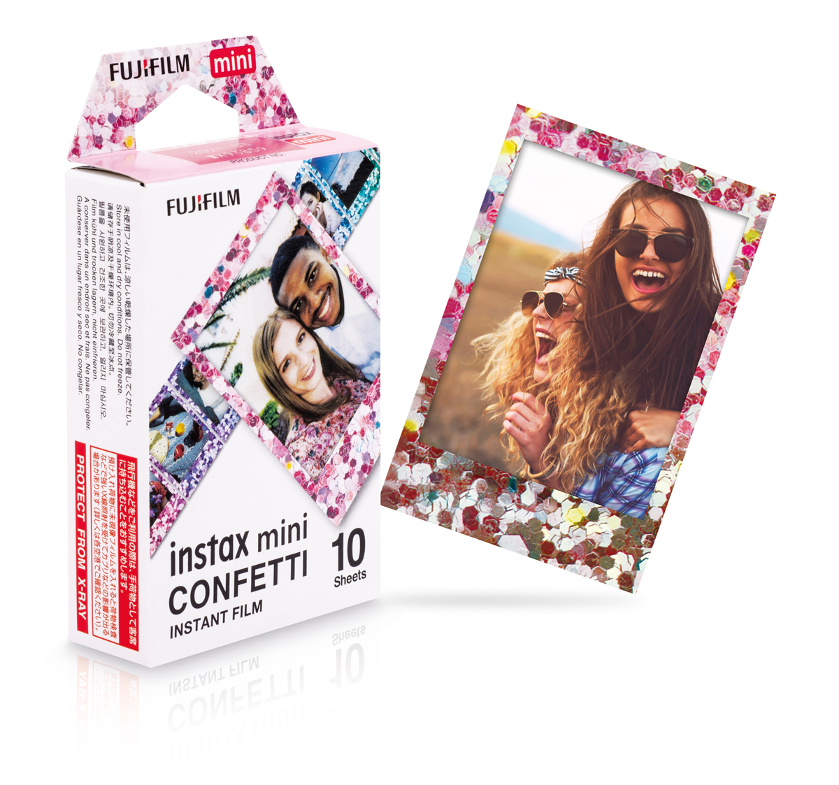 Fujifilm Instax Mini CONFETTI 10 Aufnahmen Sofortbildfilm für Instax Mini Kameras