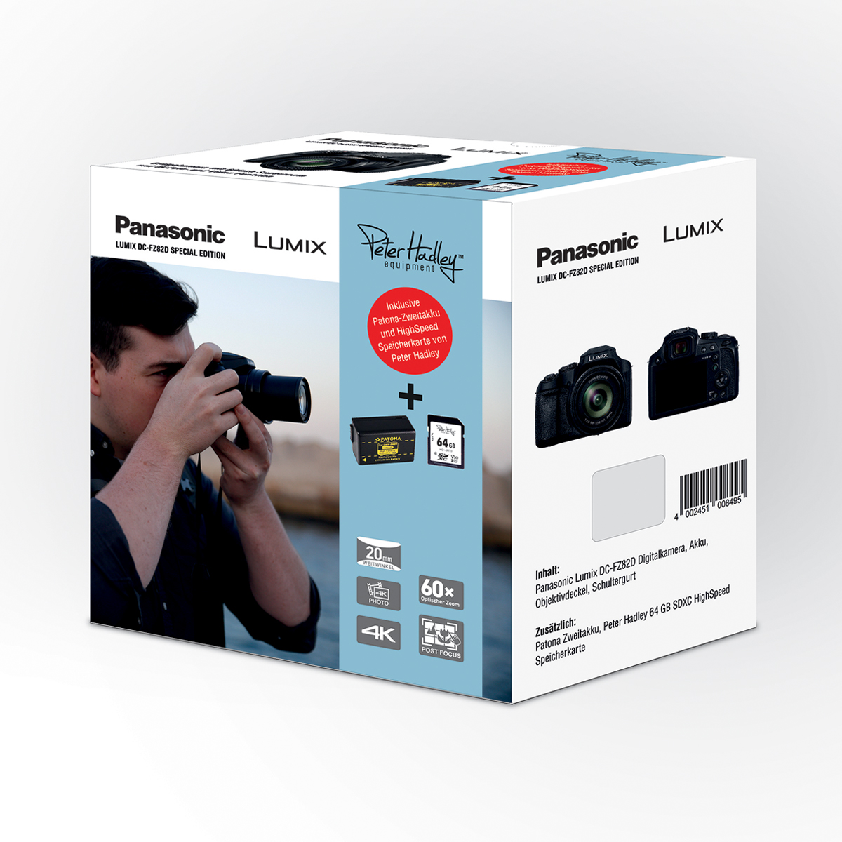Panasonic DC-FZ82D Special Edition + PH 64 GB SDXC / Patona DMW-BMB9 Akku