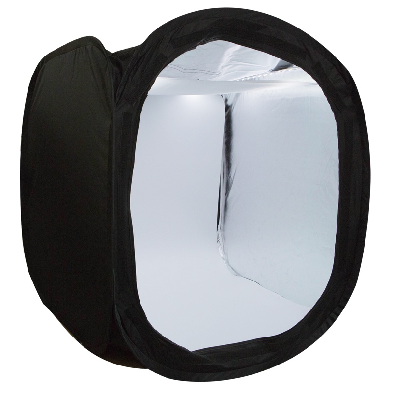 Dörr LB-6575 Lichtzelt mit LED Beleuchtung und Dimmer für Produktfotos Innenmaße von 65 x 65 x 70 cm 4000461082016