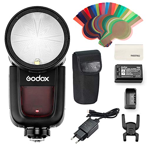 Godox V1 Canon - E-TTL - Master/Slave - HSS - Akkublitzgerät inkl. Li-ion + USB-Ladegerät 6952344217184