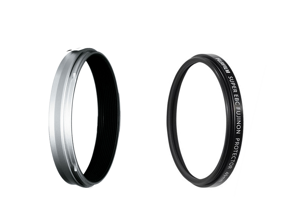 Fujifilm Weather-Resistant-Kit für X100V silber (Adapter-Ring AR-X100 + Protector Filter PRF-49) 4014759001030