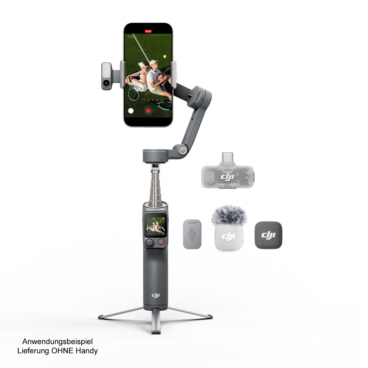 DJI OSMO Mobile 8P Creator Combo | Smartphone Gimbal mit Multifunktionsmodul| Kit mit Mic Mini und Ladegerät |