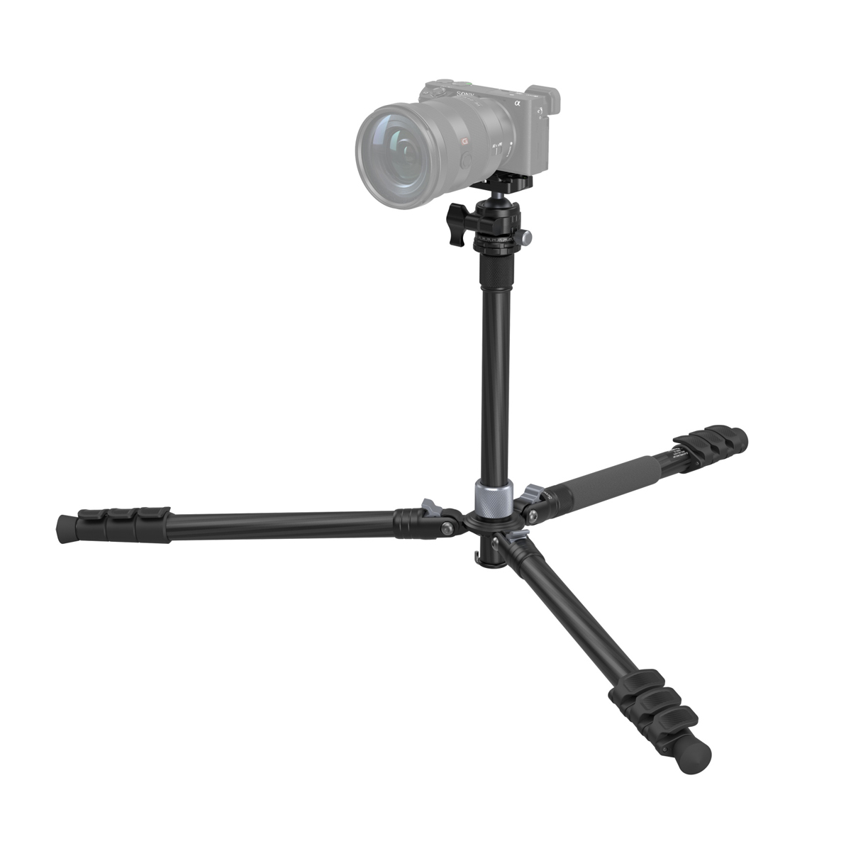 SmallRig 4059 Carbon Fiber Stativ + AP-20 Kugel- Kopf mit ArcaZwiss-Schnellwechselplatte |1,2kg | 440-1580mm | max10-12kg 6941590010298