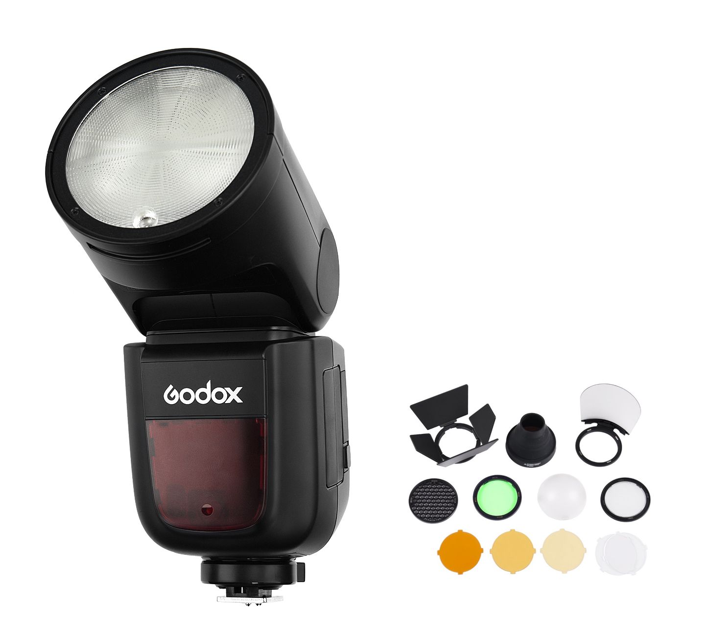 Godox V1 Nikon + Accessories Kit | Akkublitzgerät mit Zubehör-Set AK-R1 |