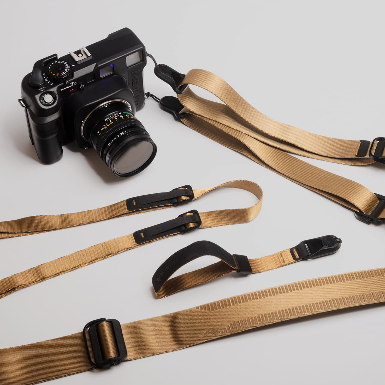 Peak Design Slide Lite Coyote (Braun/Beige) | mittelbreiter Kameragurt für größere Systemkameras und DSLRs