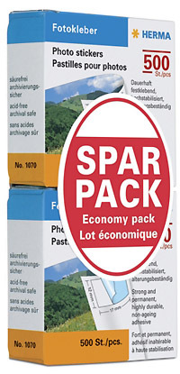 Herma 1070 Fotokleber Permanent 2x500=1000 Stk. SPARPACK (Dauerhaft festklebend - Permanent)
