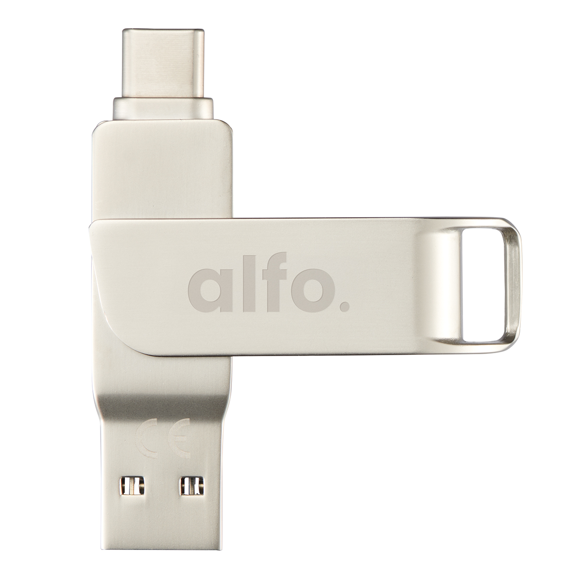 alfo. Dual USB Flash Drive 64 GB USB-A/USB-C | USB-C SuperSpeed 3.2 Gen 1* | ReadSpeed up to 70MB/s |