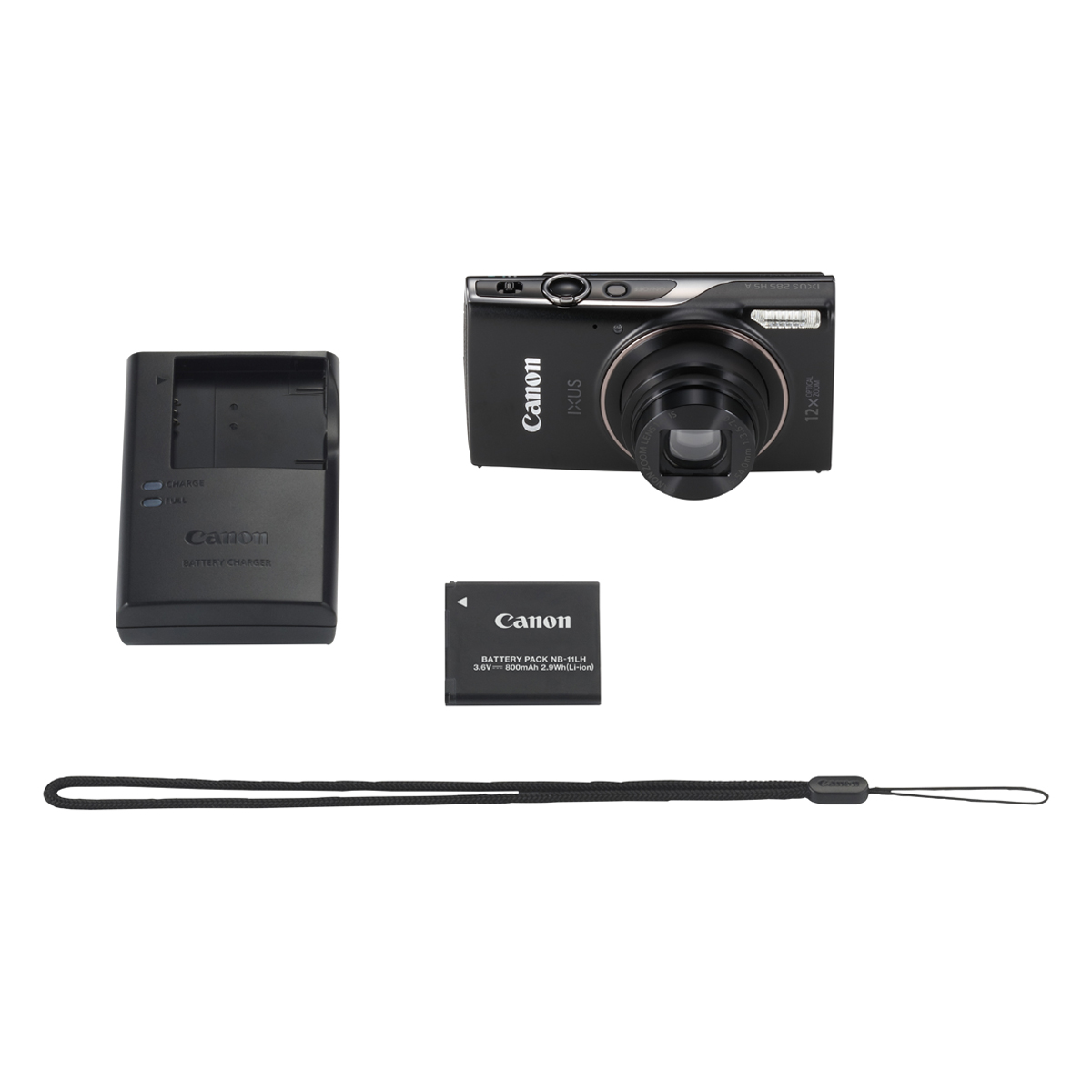 Canon Ixus 285 HS A schwarz  | 12x opt. Zoom (entspr. KB 25-300 mm) |  LCD (3.0") | Nah ab 1 cm