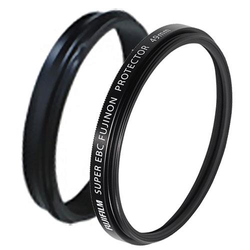 Fujifilm Weather-Resistant-Kit für X100V Schwarz (Adapter Ring AR-X100+Protector Filter PRF-49) 4014759001023