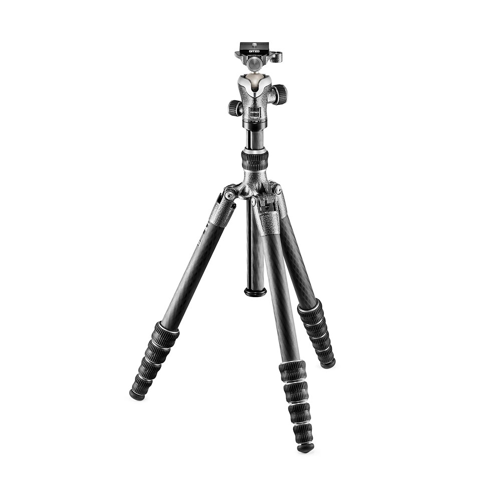 Gizo GT1555T-GH1382TQD Traveler-Kit - 5-Glieder Travelerstativ mit Kugelkopf und ARCA-Platte