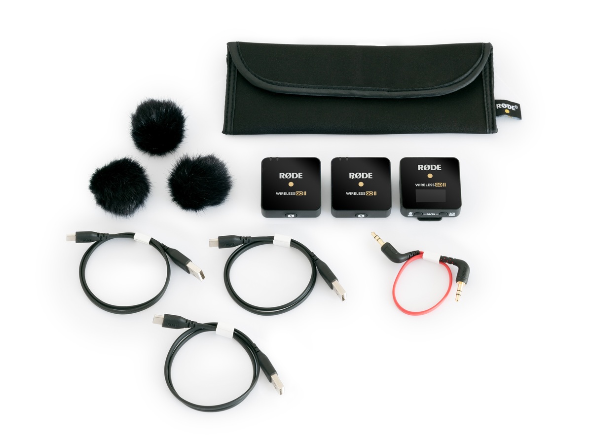Rode Wireless Go II - 2 Kanal Drahtlos Mic-System - 3-teilig für zwei Sprecher - OSTERDEAL 2025 0698813007110