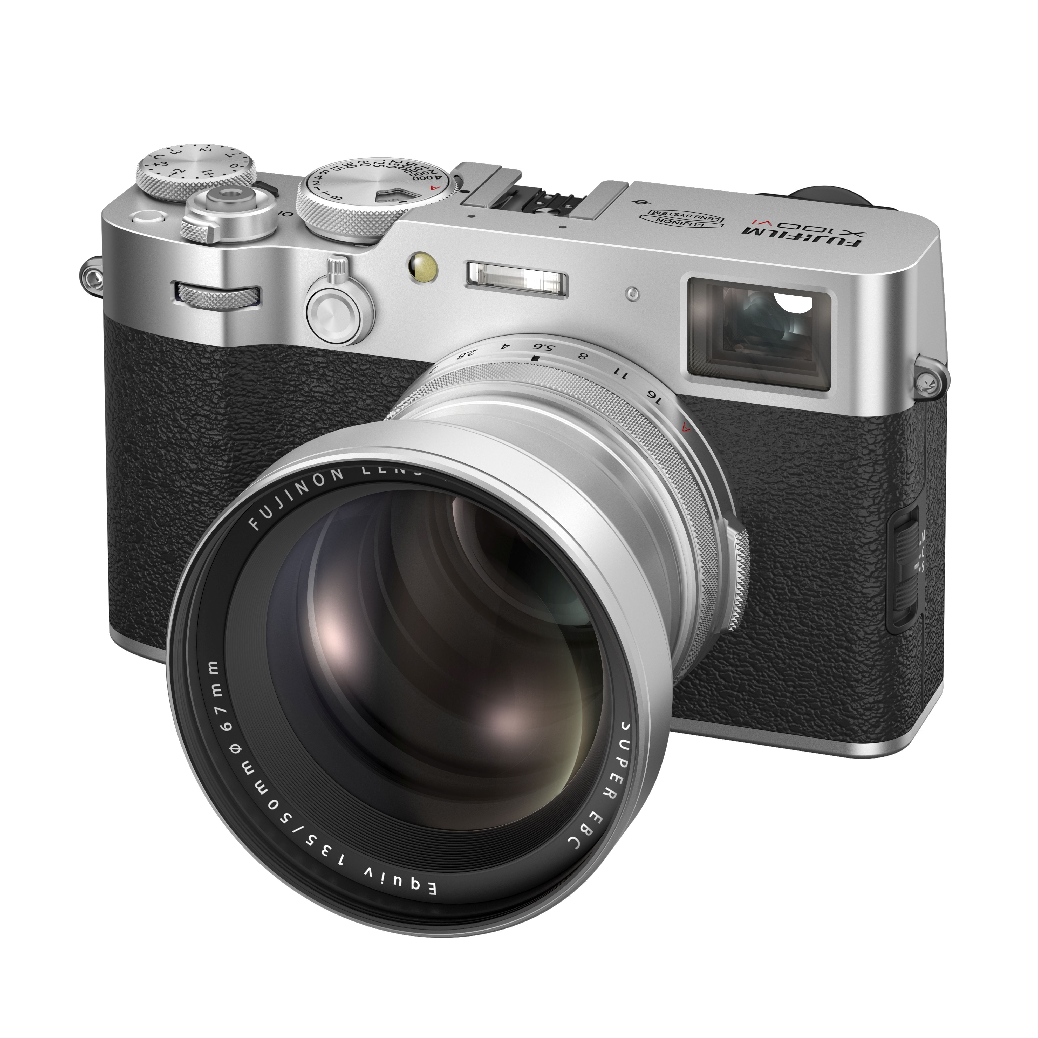 Fujifilm X100VI silver Set inkl. JJC Delux Button + HaidaClear Filter + Haida L-Shaped Hand Grip + Haida Blende silber | Edelkompaktkamera 40,2MP, Festbrennweite 23mm/2,0 4547410528282