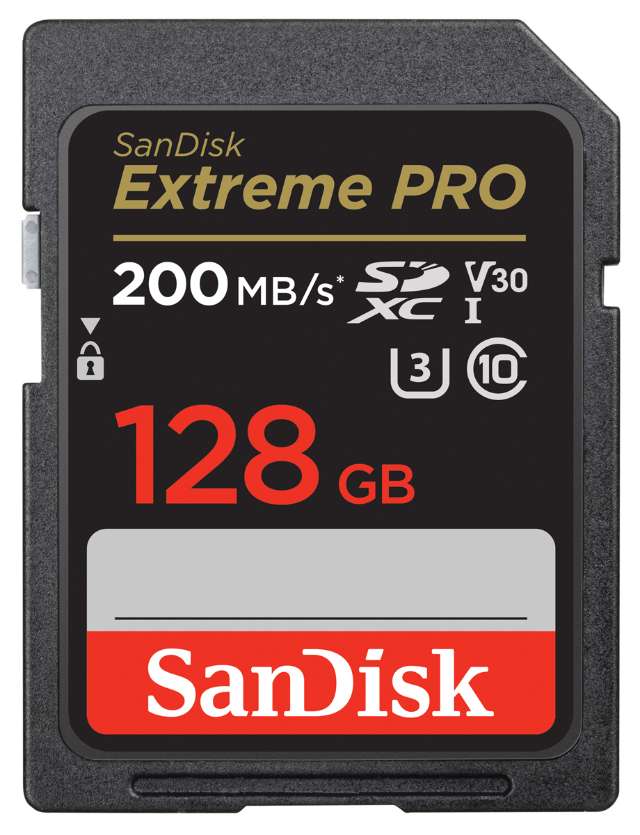 SanDisk SDXC 128GB 200MB/Sek Extreme PRO U3 V30 0619659170325