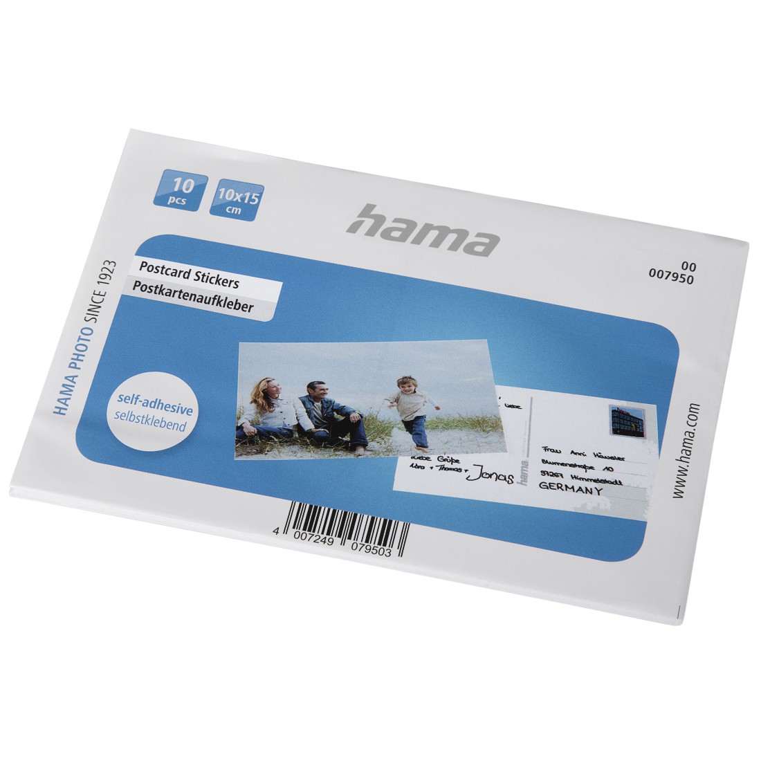 Hama 7950 Postkartenaufkleber für Fotos im Format 10x15, 10 Stück 4049298027463