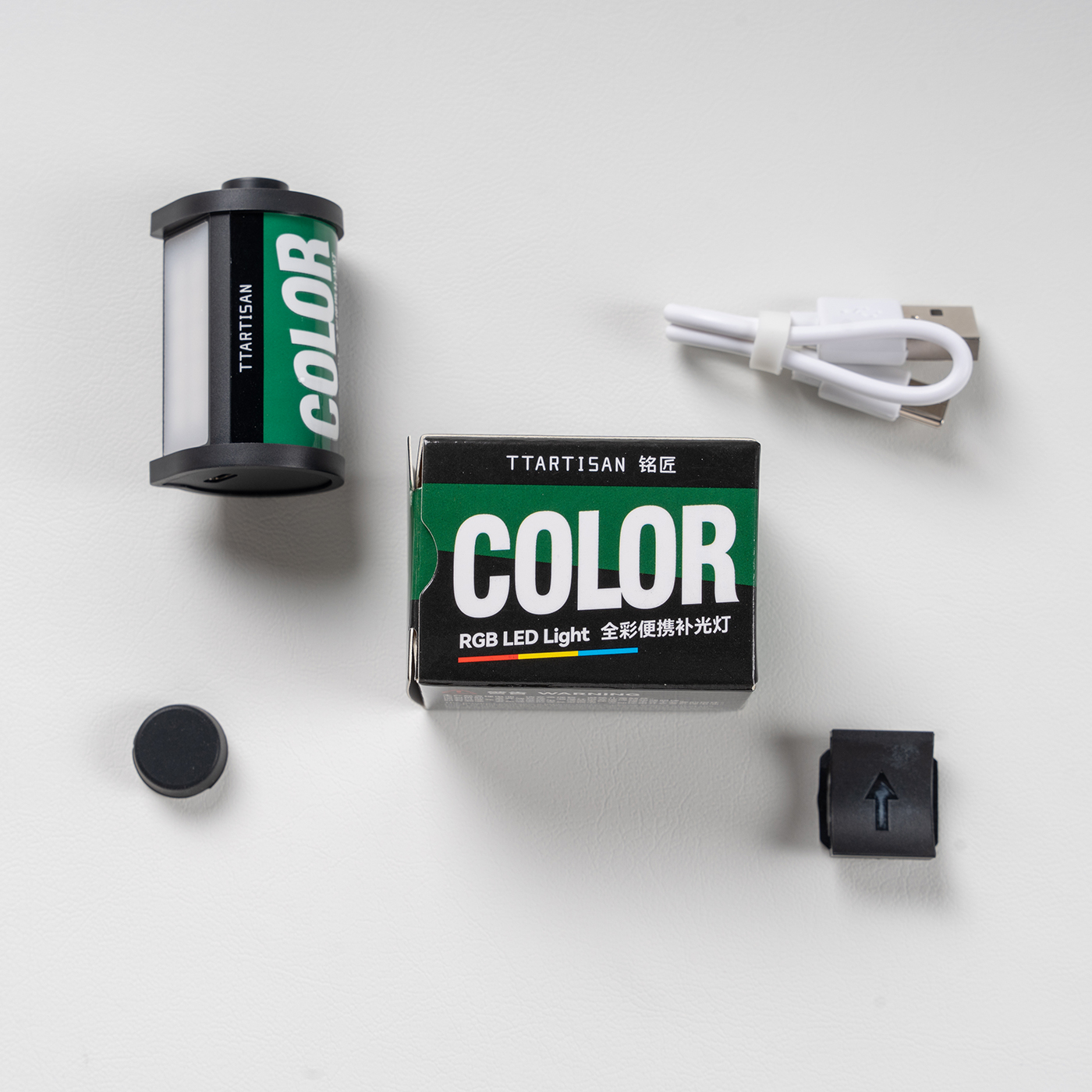 Artisan Mini LED Licht (RGB) im Retro-Film-Design mit integriertem Akku (USB-C-Kabel anbei) 6973251732287