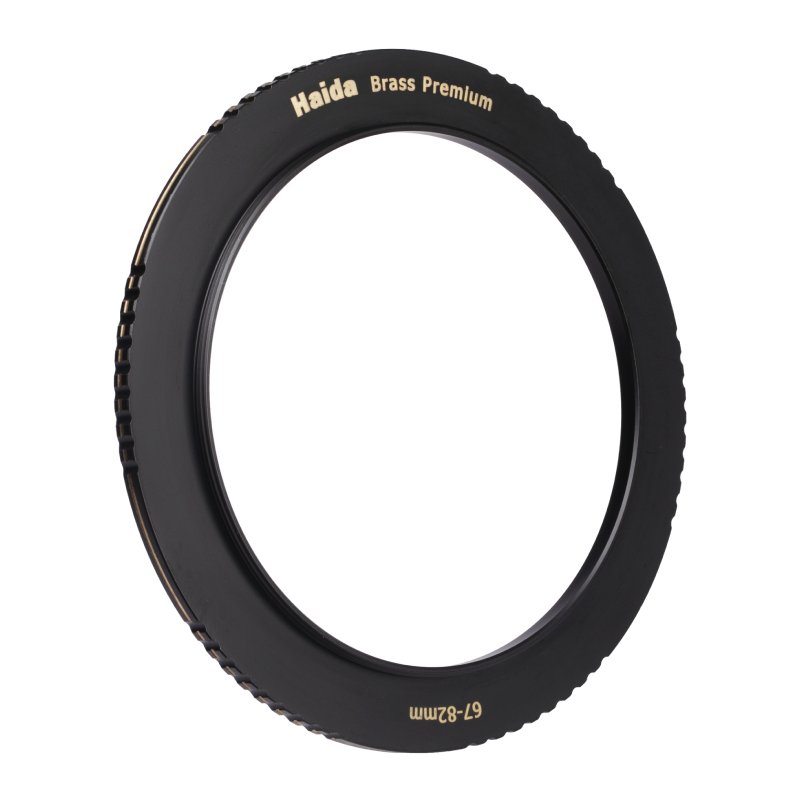 Haida 62-82 Filteradapter-Ring Step-Up Premium Messing matt-schwarz eloxiert 6972288557535