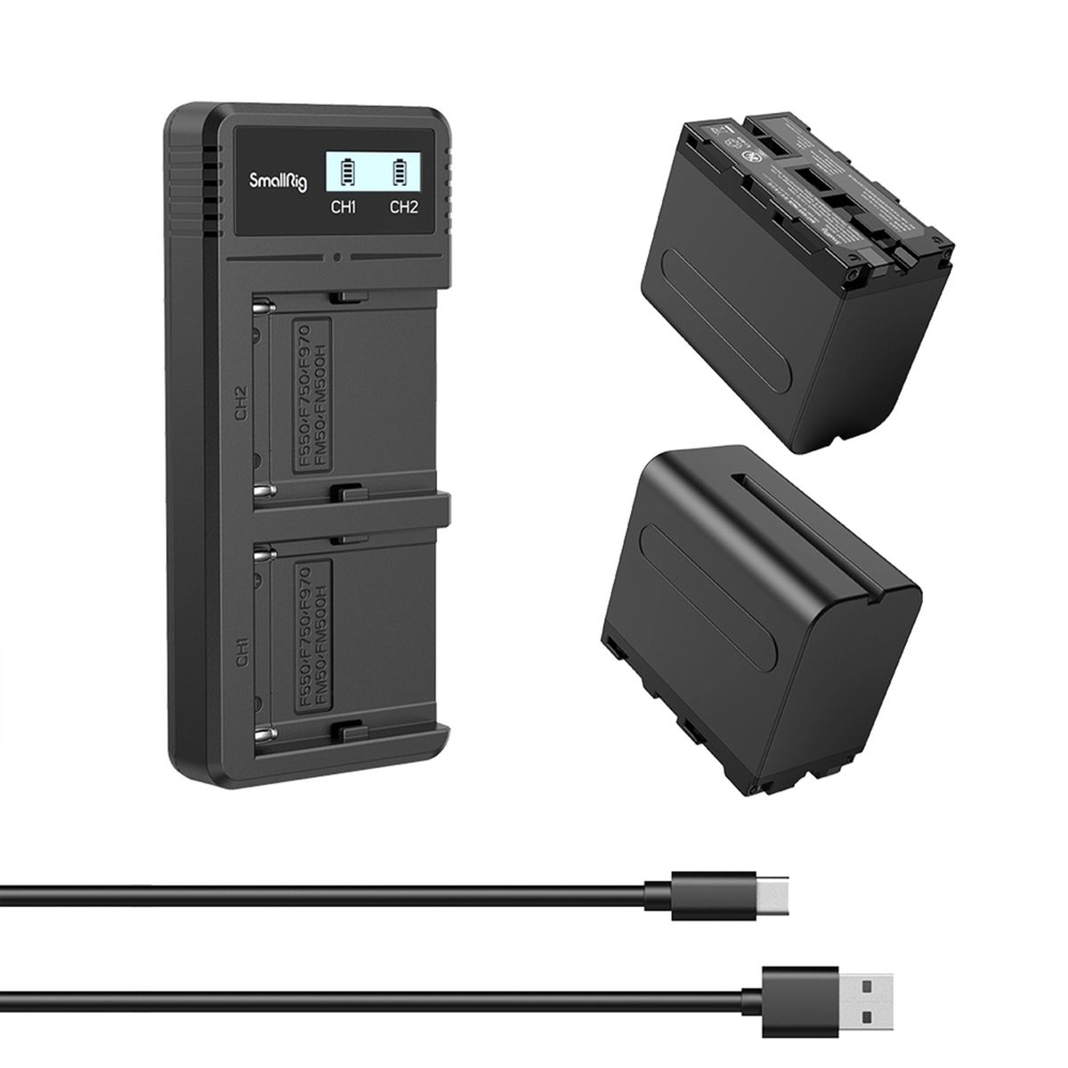 Smallrig NP-F970 Akku und Ladegeräte Kit