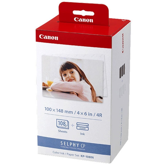 Canon KP-108IN Selphy CP-Fotopapier für CP1000-Serie, CP900-Serie, CP800-Serie und CP100/200/220/300/330/400/500/600 4960999216133