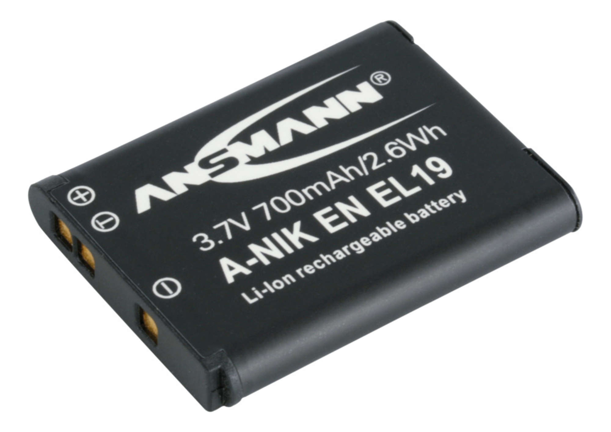 Ansmann EN-EL19 Lithium-Ionen Akku Nikon für Nikon Coolpix S7000, W100, S3300, S100 uvm. 4013674011575