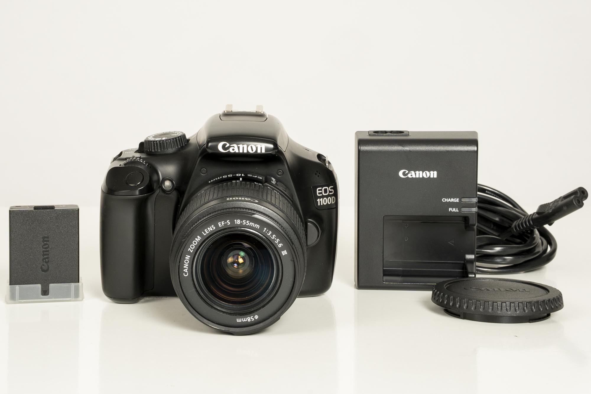 Gebraucht Canon EOS 1100D + EF-S 18-55mm inkl. Ladeschale und 2x Akku | Voll Funktionstüchtig 0000740005764