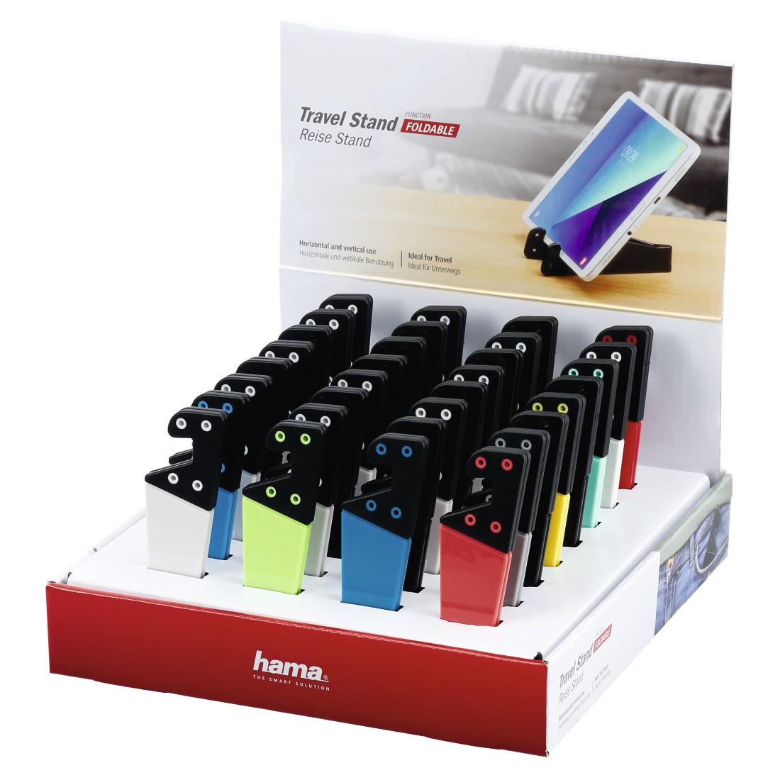 Hama 182565 Stütze für Smartphone u. Tablets - vertikale und horizontale Benutzung möglich 4047443388636