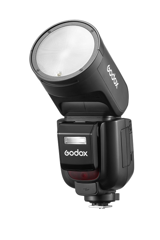 Godox Speedlite V1Pro Sony Rundkopf-Akku- Blitzgerät mit Doppelreflektor