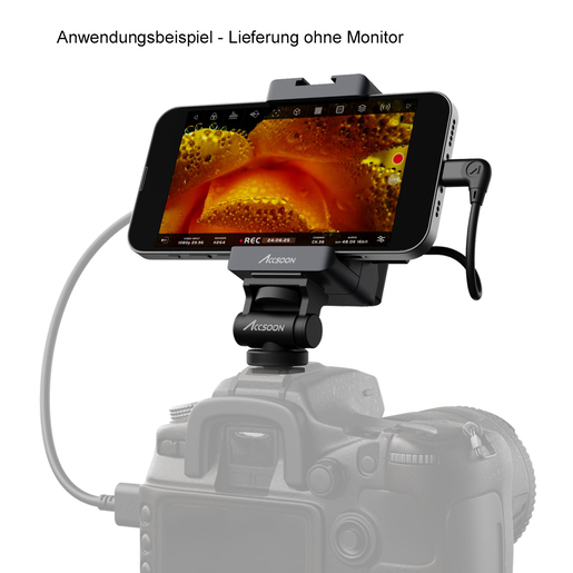 Accsoon SeeMo UIT02 - HDMI an USB-C/Lightning-Adap | für iPhone als Video-Monitor | Video Capture | 1080p 60fps | optional NP-F-Akku 0664918772086