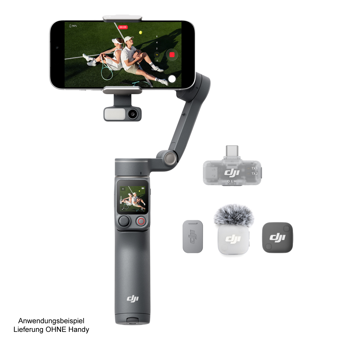 DJI OSMO Mobile 8P Creator Combo | Smartphone Gimbal mit Multifunktionsmodul| Kit mit Mic Mini und Ladegerät |