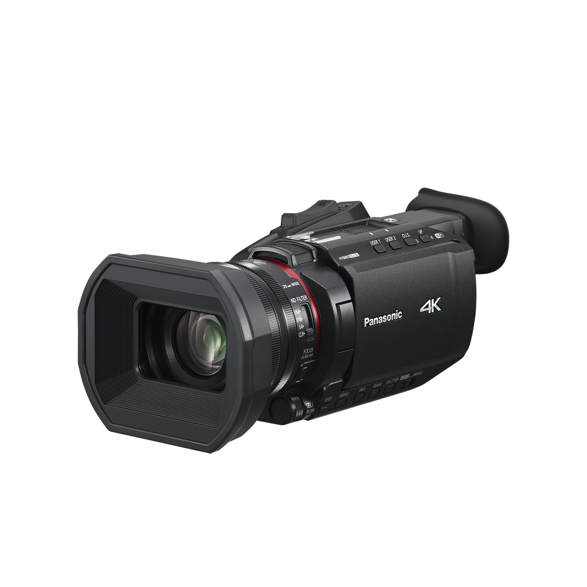 Panasonic HC-X1600E 4K Camcorder 025 | Ø62mm | 1/2,5" MOS-Sensor | 8,29MP | 2x SCXC-Slot | 24x Zoom F1,8-4,0 5025232972951