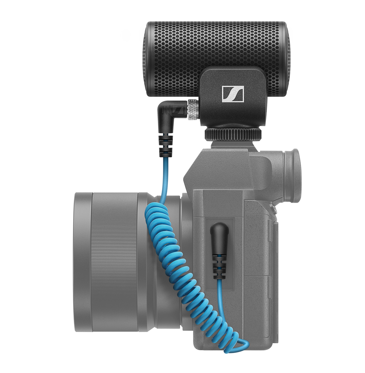 Sennheiser MKE 200 Mikrofon | inkl. Windfell und inkl. 3,5mm TRS-/TRRS-Kabel zu DSLM oder Smartphone 4044155251746