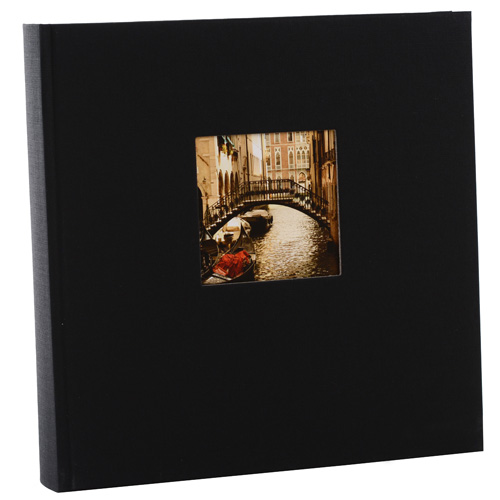 Goldbuch Bella Vista 30x31 cm, schwarz schwarze Seiten