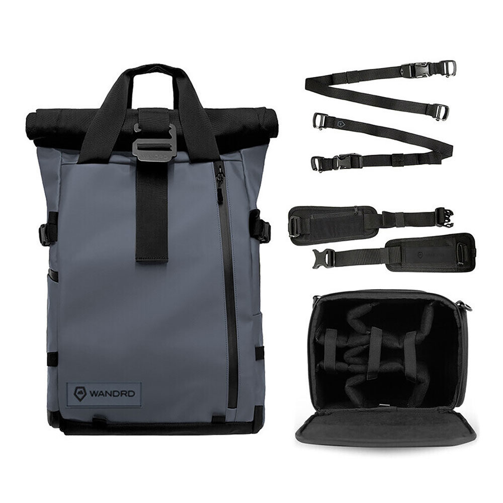 WANDRD PRVKE 21-Liter Blue Photo Bundel V3 | Blau | herausnehmbarer Camera Cube | Rolltop  | -20 % Aktion statt € 299,-