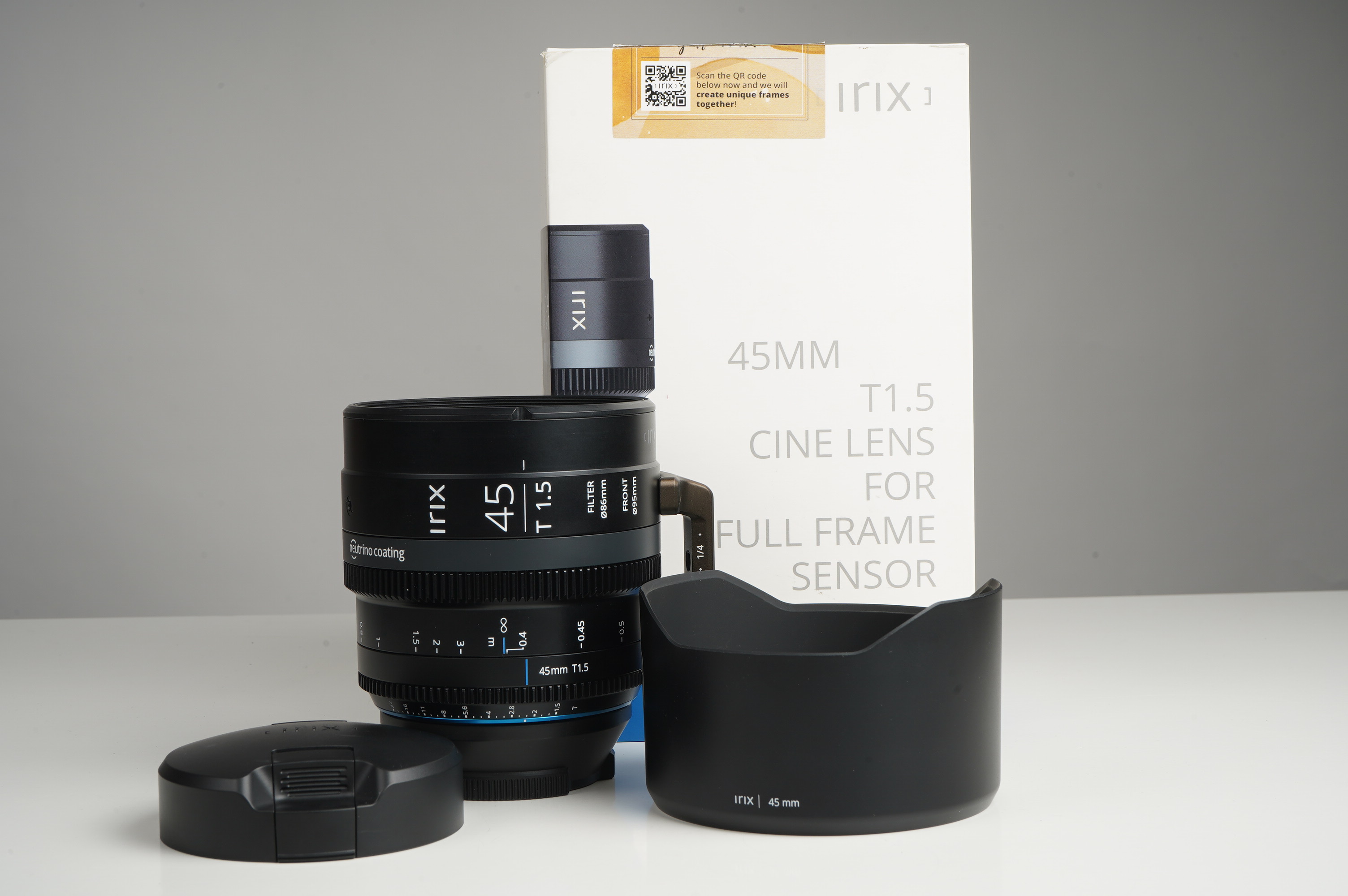Gebraucht Irix 45mm T1.5 PL-Mount  | für Blackmagic Design Pocket Cinema 6K | Z-Cam 4K 6K | inkl. orig. Gegenlichtblende/Front- und Rückdeckel/Karton