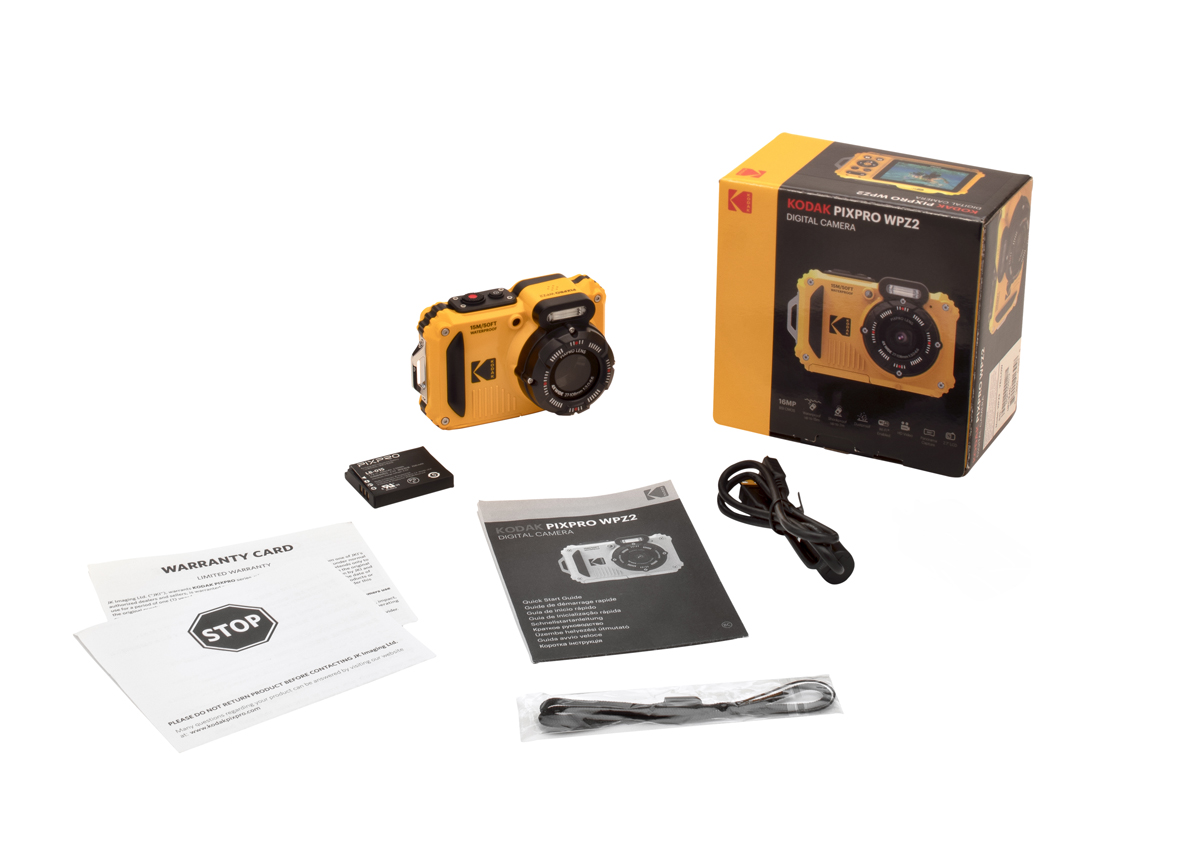 Kodak Pixpro WPZ2 Digitalkamera yellow | UVP € 209 | gelb | 4xZoom | 16MP | 15m Waterproof | 2m Shockproof | WIFI |