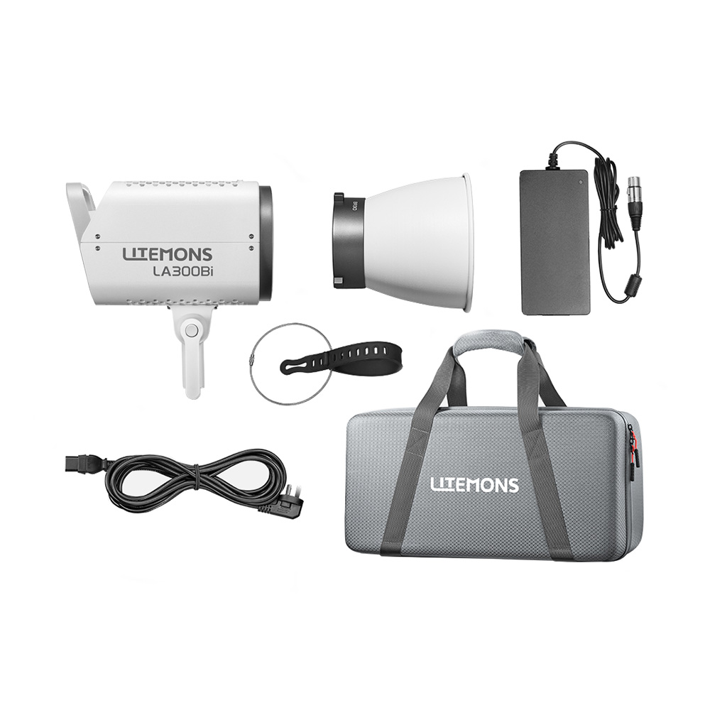 Godox Litemons LED Video Light Kit LA300Bi K1 Bowens-Mount | Bi-Color | Farbtemperatur 2800-6500K | 127000 Lux 6952344237359