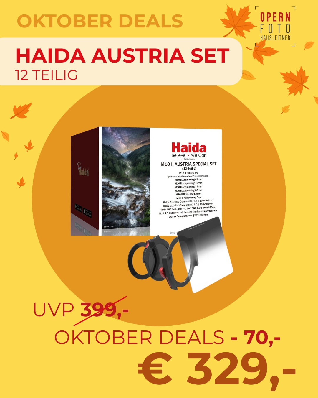 Haida M10 II Austria-Special-Set (12-teilig) (M10-Filter-Halter II, drop-in: POL, ND1.8/steck: ND3.0, Soft0.9, 67-82, Tasche) Haida M10 II Austria-Special-Set (12-teilig) (M10-Filter-Halter II, drop-in: POL, ND1.8/steck: ND3.0, Soft0.9, 67-82, Tasche)